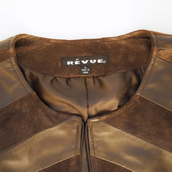 Clothing by Revue Brown Leather Jacket Women's Size XL - Picture 4 of 6